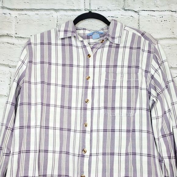 Duluth Trading Button Up Long Sleeve Collared Cotton Shirt Womens XL - Picture 3 of 6